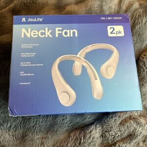 2 PACK! Neck Fan Portable Rechargeable 16 Hour Battery! Neckfan Stay Cool Summer